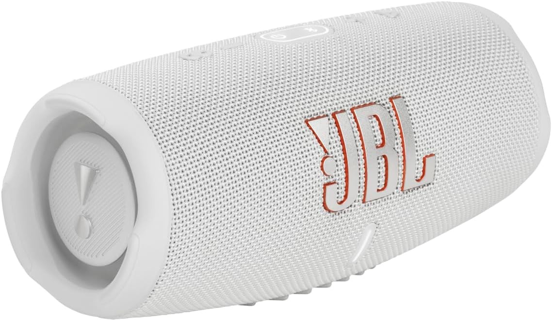 JBL CHARGE 5 - Portable Waterproof (IP67) Bluetooth Speaker with Powerbank USB Charge out, 20 hours playtime, JBL Partyboost (White)
